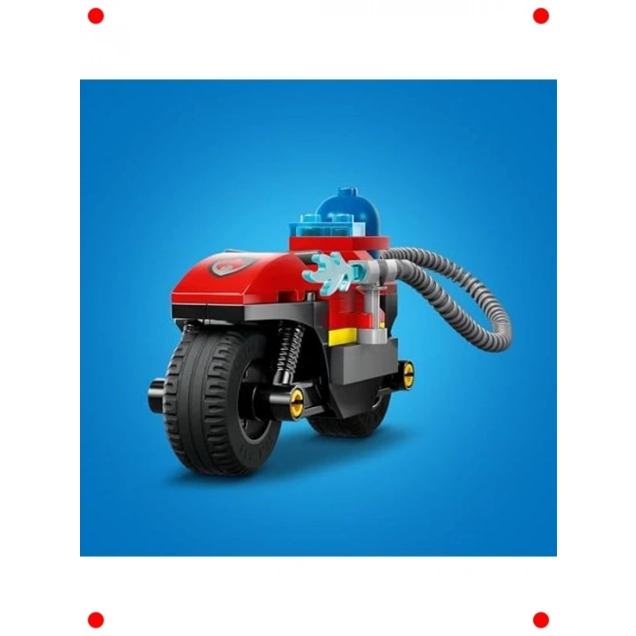 İtfaiye Motosikleti Yapım Seti - 57 Parça