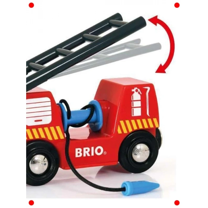 İtfaiye Temalı Ahşap Oyuncak Tren Seti