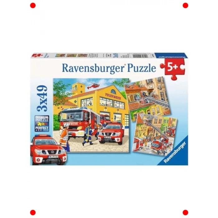 İtfaiye Temalı Çocuk Yapbozu (3x49 Parça)