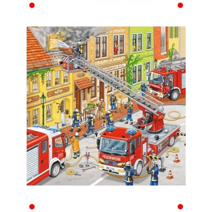İtfaiye Temalı Çocuk Yapbozu (3x49 Parça)