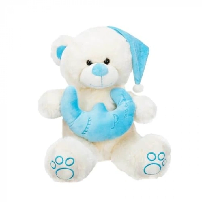 İyi Geceler Temalı Peluş Ayı, 38 cm Boyunda