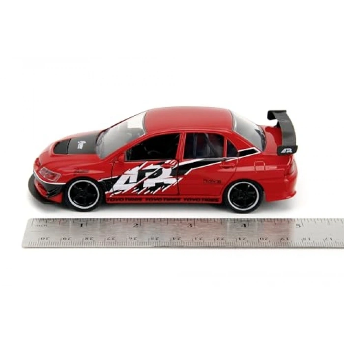 Jada Toys - Fast and Furious Arabalar (2li Set) - tsubishi Lancer Evolution IX & Brians Nissan Skyline GT-R (R34) Lecy Series Model Araba, Açılabilir Kapılı, 1:32 Ölçek 13 cm.