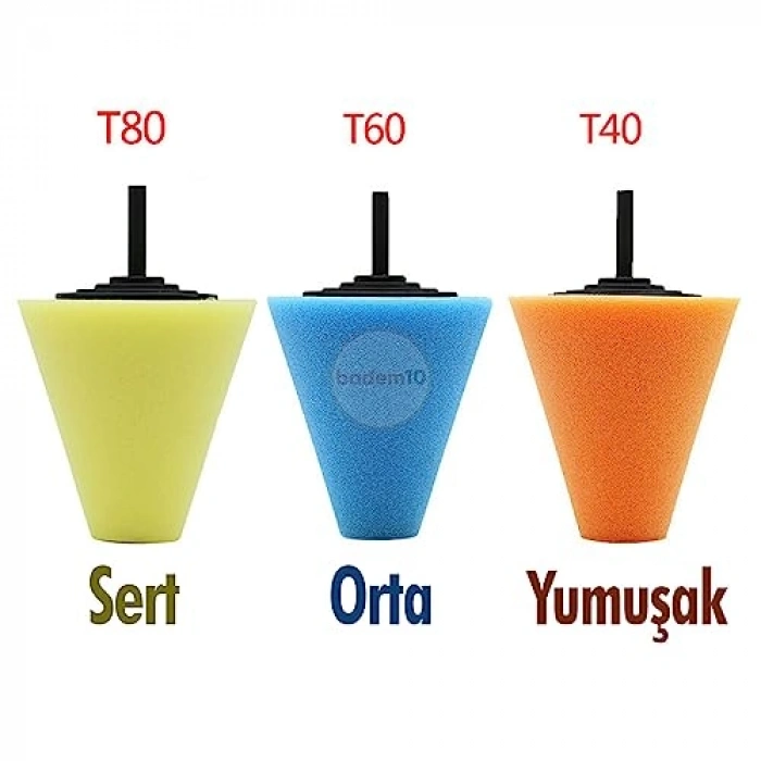 Jant Parlatma Seti, 6 Parça Konik Pasta Cila Matkap Ucu