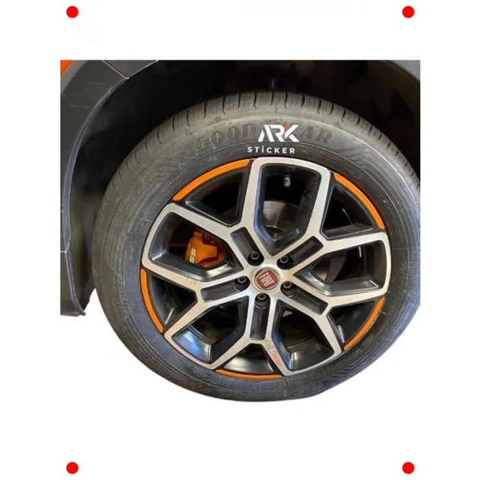 Jant Sticker Seti - Mat Turuncu