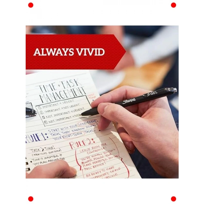 Jel Mürekkepli Kalem Seti, Siyah/Mavi/Kırmızı