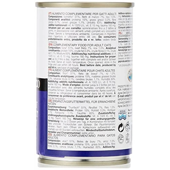 Jöle İçinde Ton Balığı ve Dana Etli Konserve, 140 gr