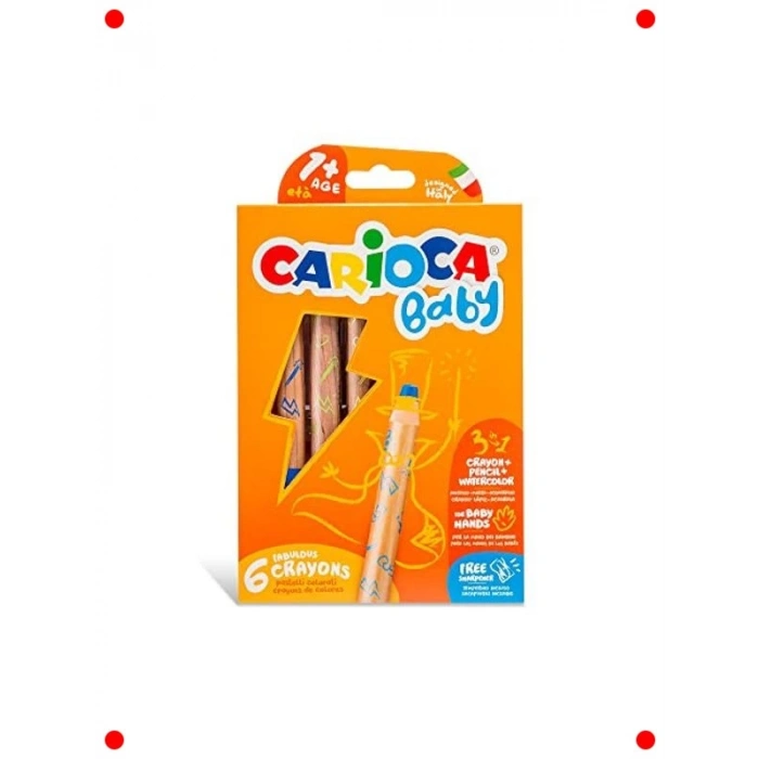 Jumbo Ahşap Gövdeli 3ü 1 Arada Boya Kalemi Seti