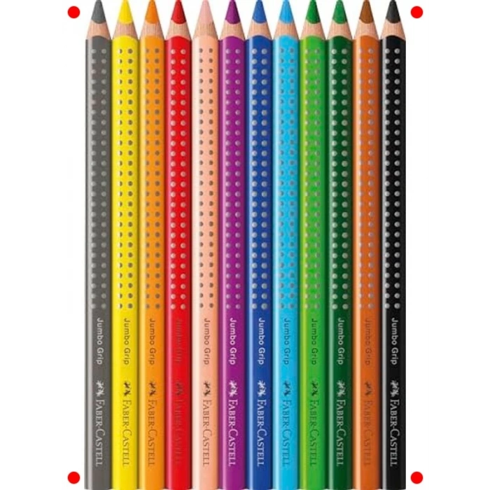 Jumbo Grip Ergonomik Boya Kalemi Seti, 12 Renk