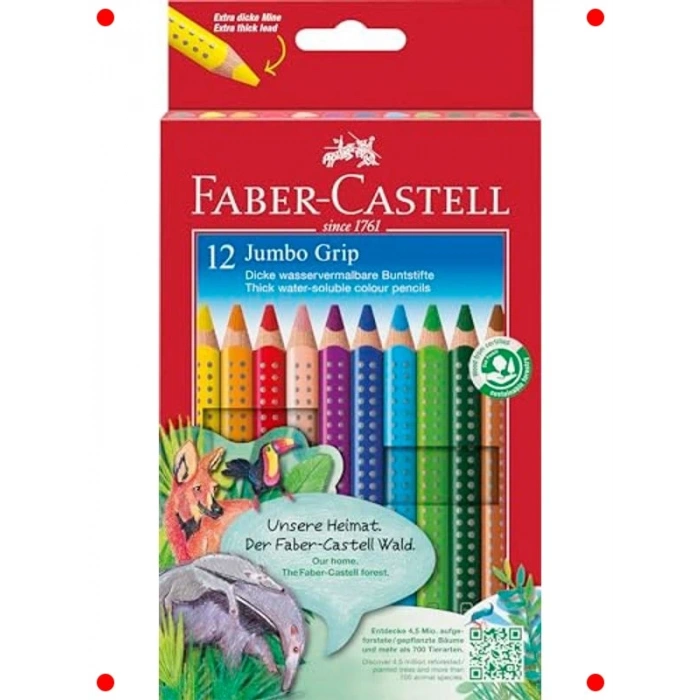 Jumbo Grip Üçgen Çocuk Boya Kalemleri - 12 Renk