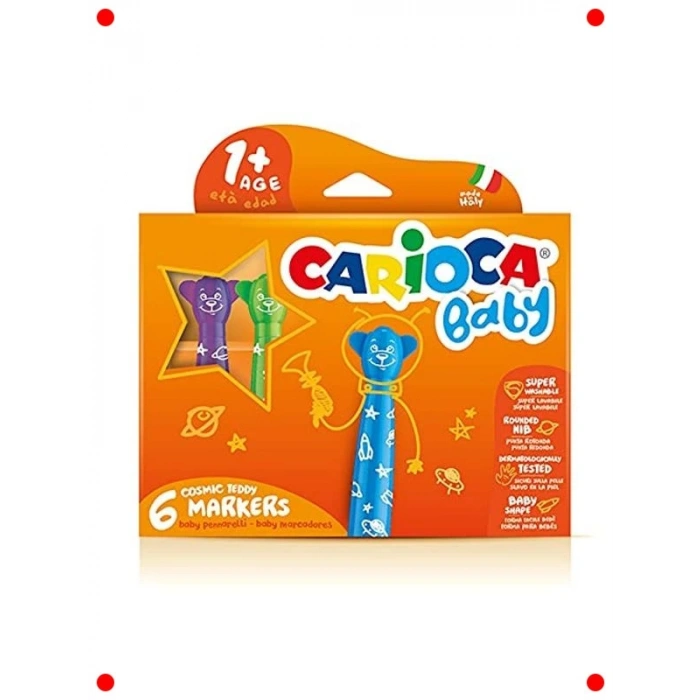 Jumbo Yıkanabilir Keçeli Kalem Seti - 6 Renk (+1 Yaş)