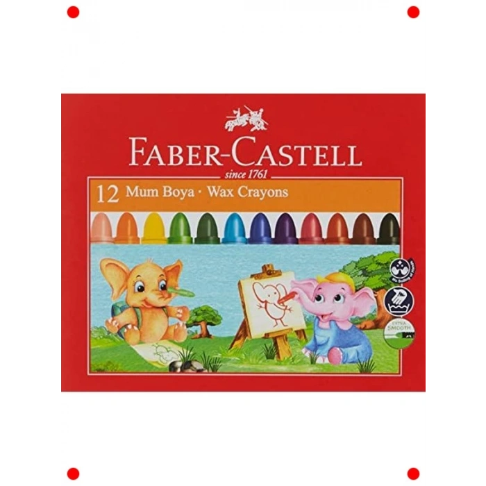 Jumbo Yıkanabilir Mum Boya Seti, 12 Renk