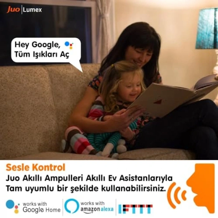 Juo Lumex Akıllı Ampul 11W Led RGB Wifi & Bluetooth          [ F]