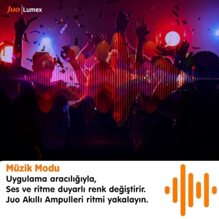 Juo Lumex Akıllı Ampul 11W Led RGB Wifi & Bluetooth          [ F]