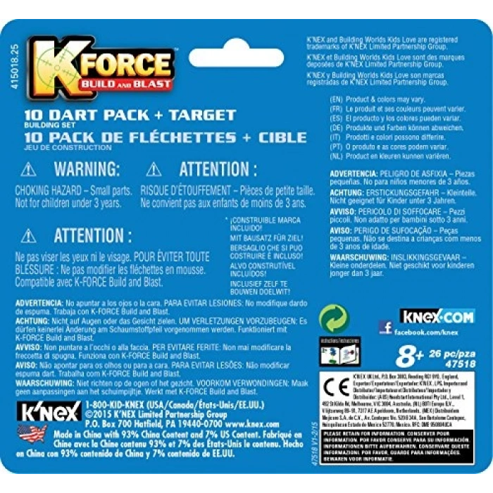 K Nex K-Force t & 10 Mer Seti Knex 47518