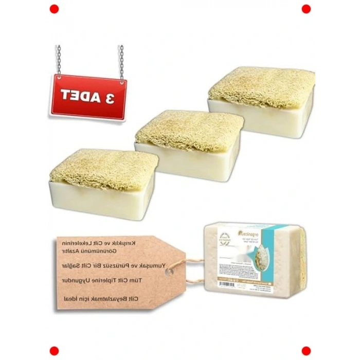 Kabak Lifli Pirinç Sabunu 3lü Set (Beyazlatıcı)