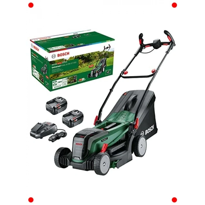 Kablosuz Çift Akülü Çim Biçme Makinesi 37 cm