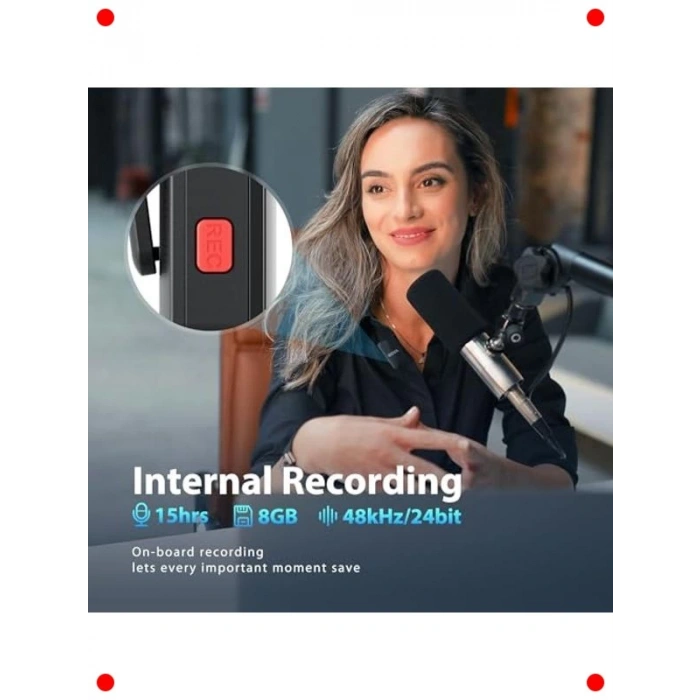 Kablosuz İkili Yaka Mikrofonu Seti, Evrensel Uyumlu