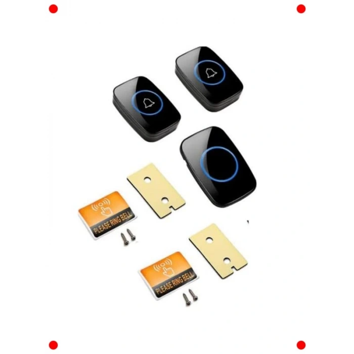 Kablosuz Kapı Zili Seti, 2 Buton, 60 Melodi