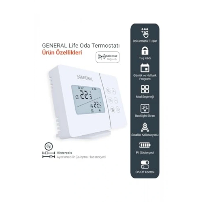 Kablosuz Oda Termostatı, RF Teknolojisi ile Uyumlu