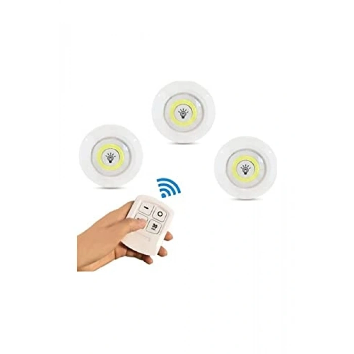 Kablosuz Pilli Spot Led Lamba - Uzaktan Kumandalı