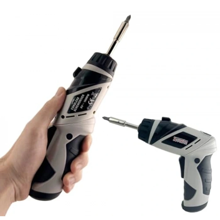 Kablosuz Tornavida, 6V, LED Işıklı, Katlanabilir Tasarım