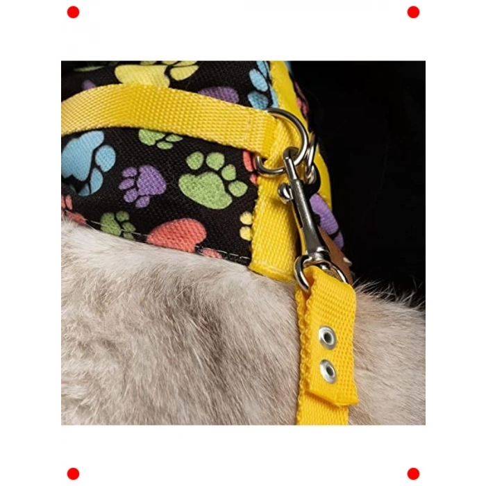 Kaçış Önleyici Evcil Hayvan Gezdirme Tasması (S, Sarı)