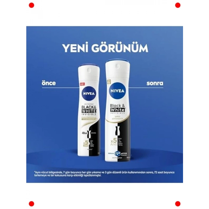 Kadın Deodorant - 72 Saat Ter Koruması, İz Bırakmaz