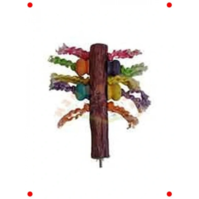 Kafes Kuşları İçin İpli Doğal Ağaç Tünek