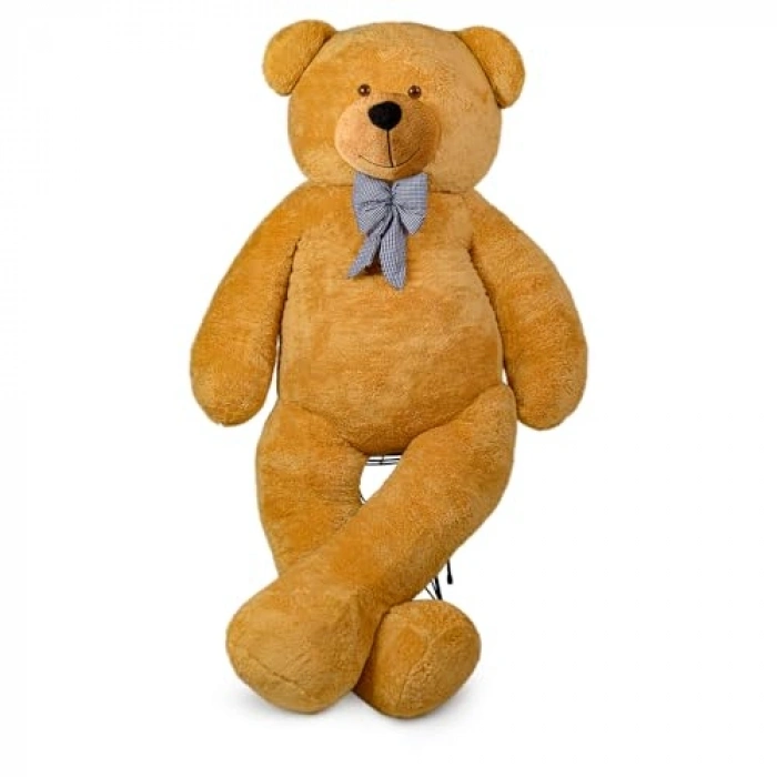 Kahverengi Dev Peluş Ayı, Papyonlu Sevimli 160 cm Hediye