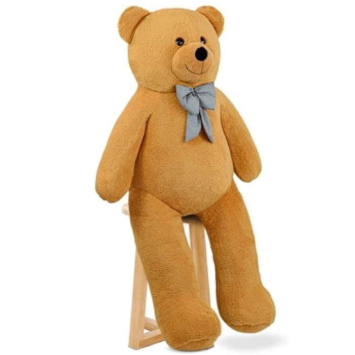 Kahverengi Dev Peluş Ayı, Papyonlu Sevimli 160 cm Hediye