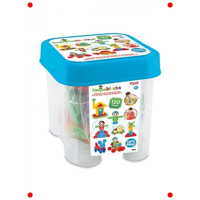 Kaktüs Bloklar Yapı Seti - 120 Parça Kova