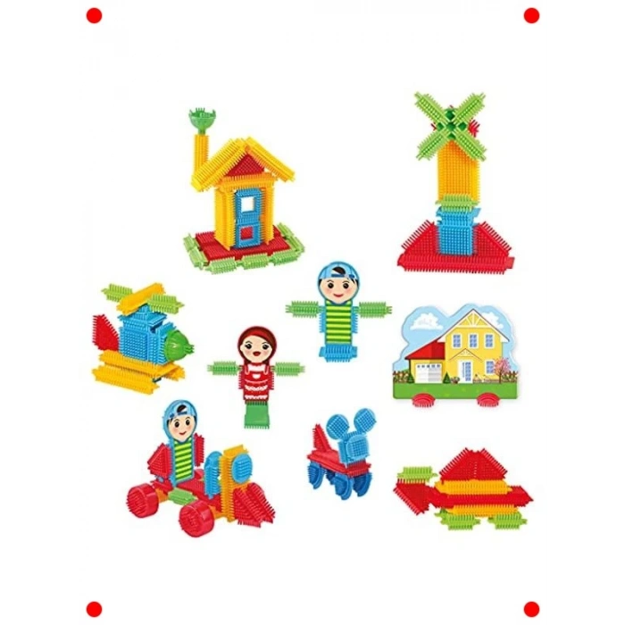 Kaktüs Bloklar Yapı Seti - 120 Parça Kova