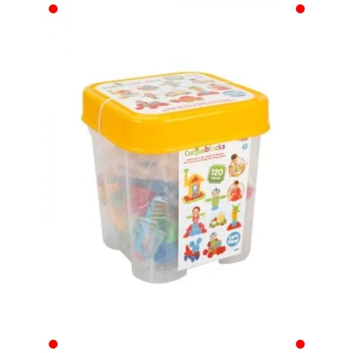 Kaktüs Bloklar Yapı Seti - 120 Parça Kova