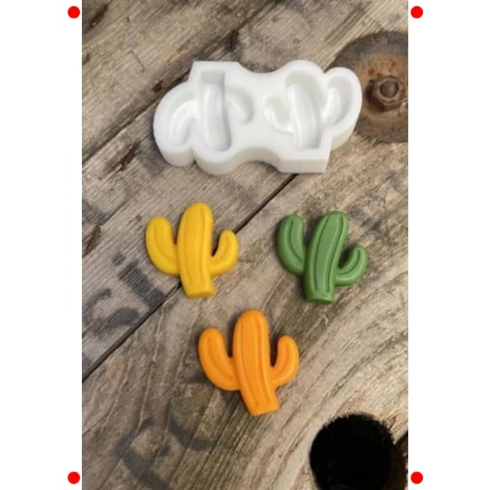 Kaktüs Şekilli Mini Silikon Mum Kalıbı