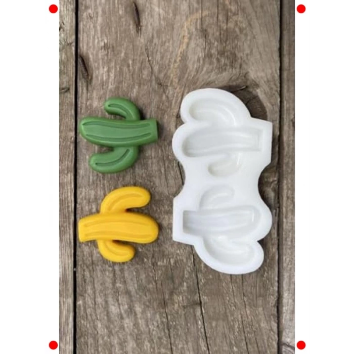 Kaktüs Şekilli Mini Silikon Mum Kalıbı