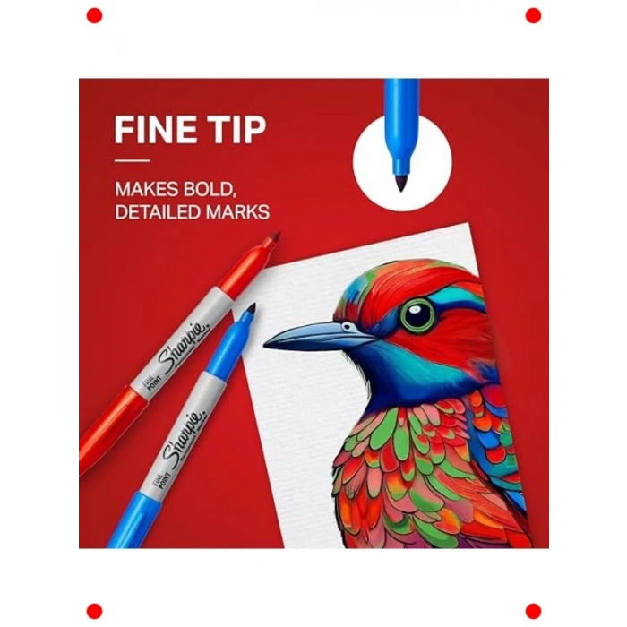 Kalıcı İnce Uçlu Marker Kalem Seti (24 Renk)