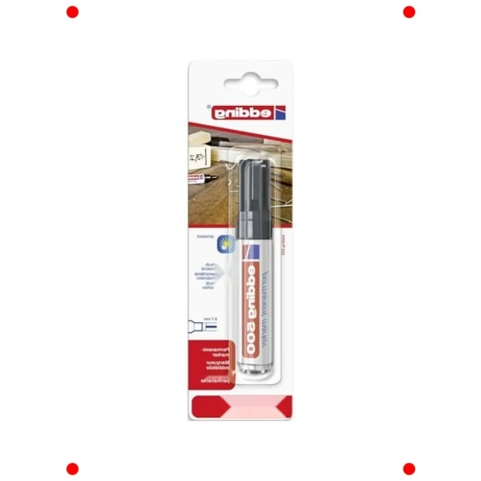 Kalıcı İşaretleyici Kalem, Siyah (Kesik Uç)