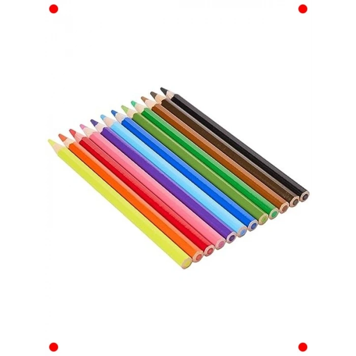 Kalın Çocuk Boya Kalemi, 12 Renk Seti