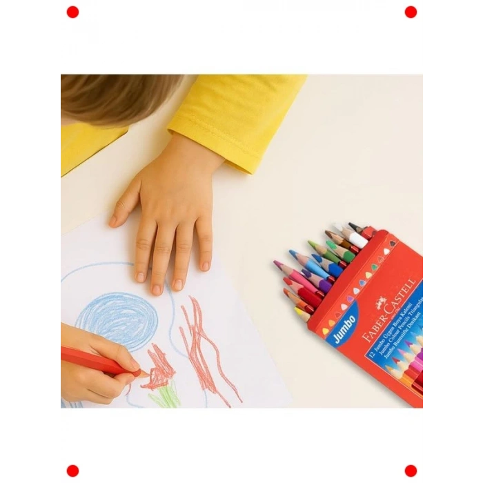 Kalın Çocuk Boya Kalemi, 12 Renk Seti