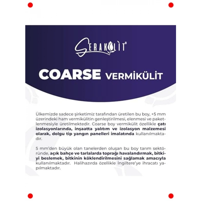 Kalın Taneli Doğal Vermikülit 10 Litre