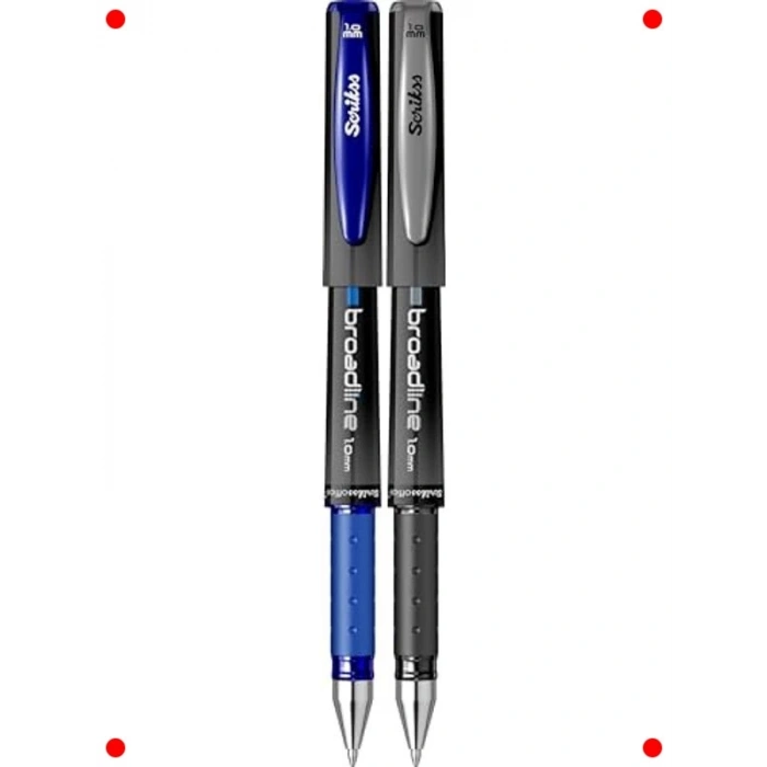 Kalın Uçlu Jel Kalem Seti 1.0mm - Siyah ve Mavi 2li