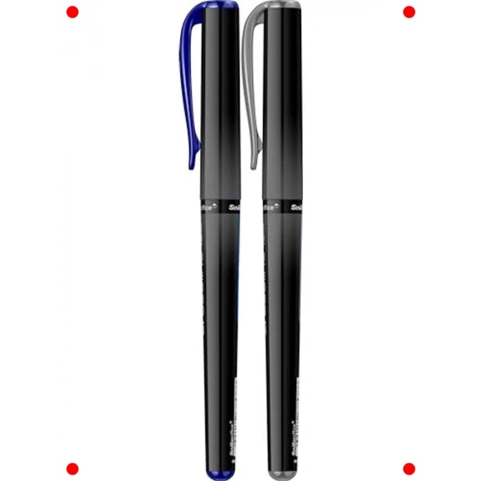 Kalın Uçlu Jel Kalem Seti 1.0mm - Siyah ve Mavi 2li