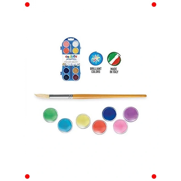 Kaliteli Sulu Boya Seti - 12 Renk (30mm)