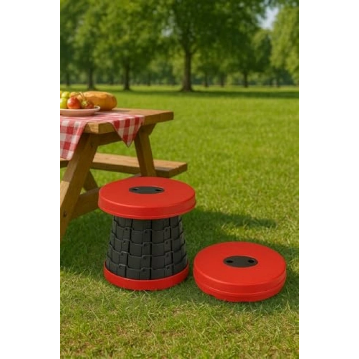 Kamp ve Banyo İçin Katlanabilir Akordiyon Tabure