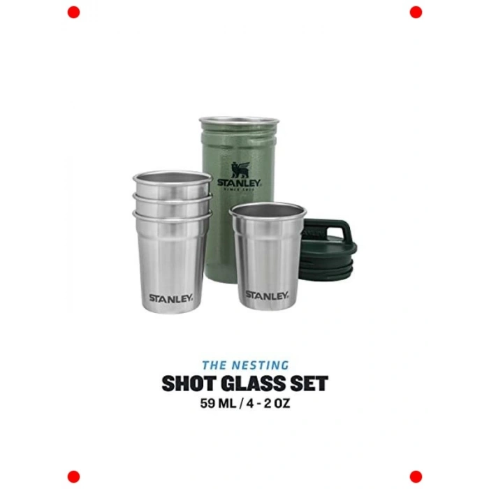 Kamp ve Piknik İçin Paslanmaz Çelik Shot Bardak Seti