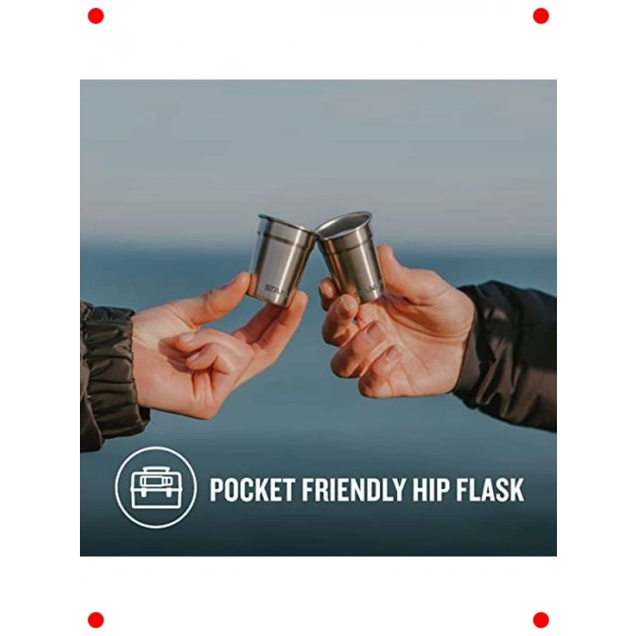 Kamp ve Piknik İçin Paslanmaz Çelik Shot Bardak Seti