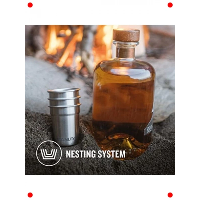 Kamp ve Piknik İçin Paslanmaz Çelik Shot Bardak Seti