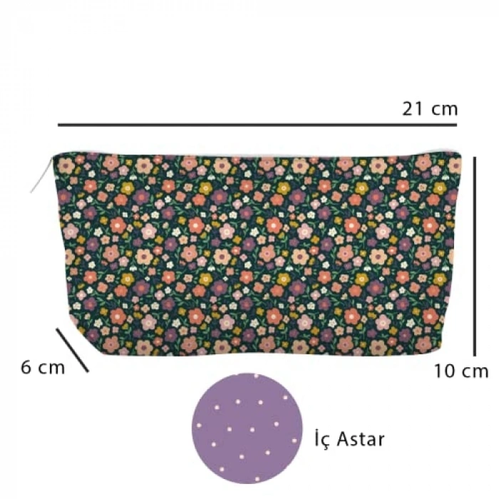 Kanvas Bez Cüzdan, Körüklü Tasarım, 21x10x6 cm