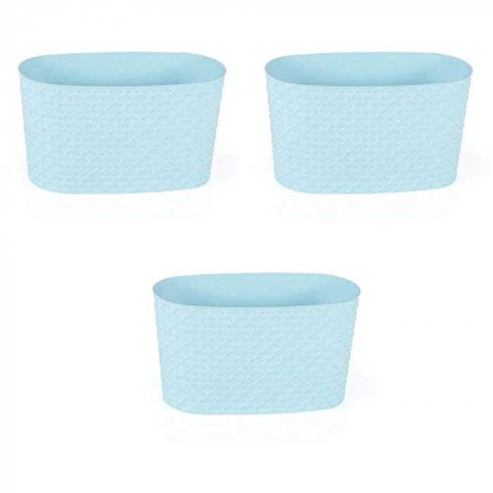 Kapadokya Saksı, Pastel Mavi, 3 Adet