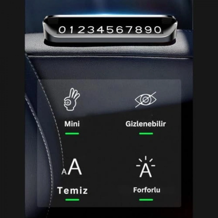 Kapaklı Gizlenebilir Araç Park Numaratörü, Geçici Park İçin